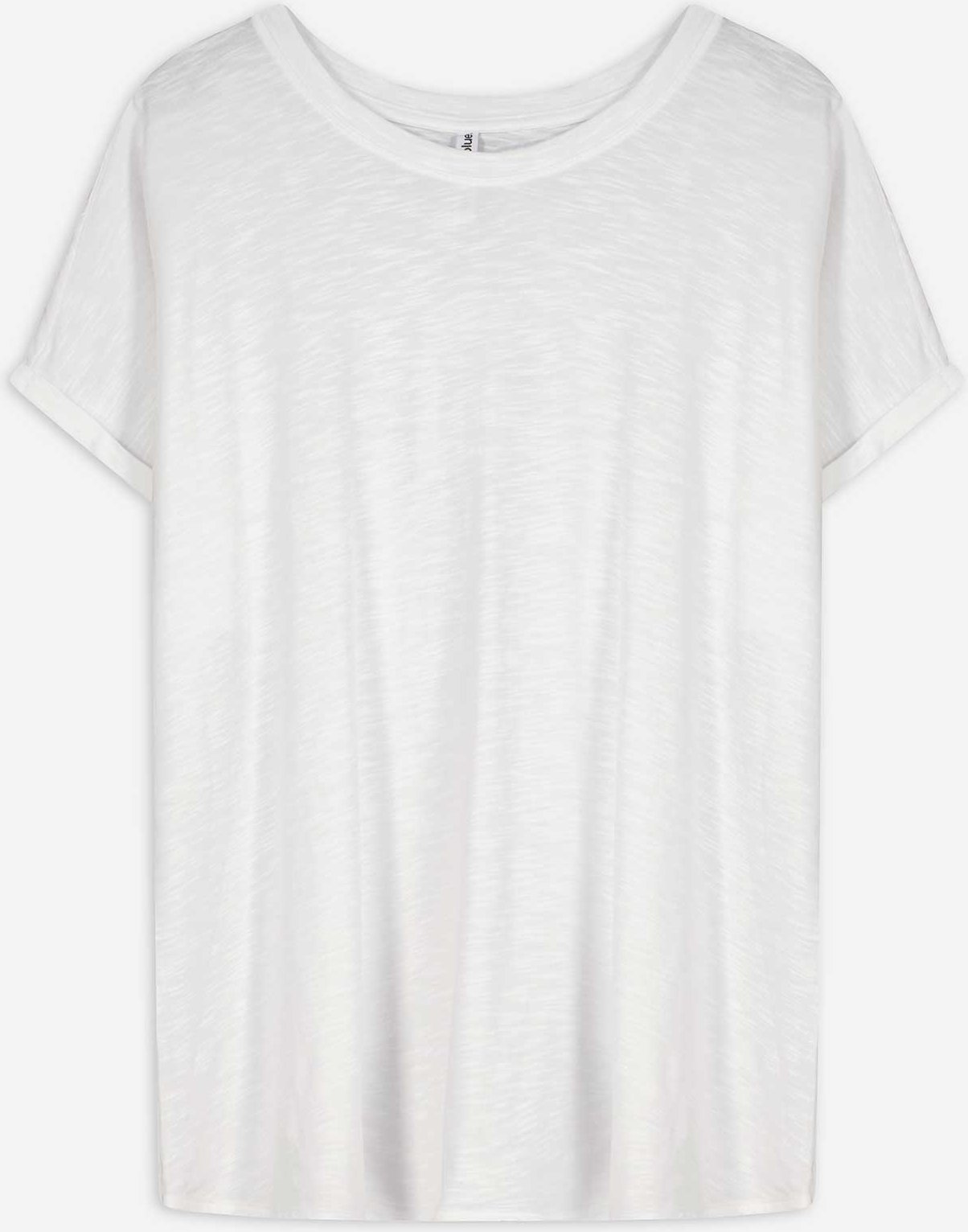 Shirt - Ärmel mit fixiertem Aufschlag - weiß