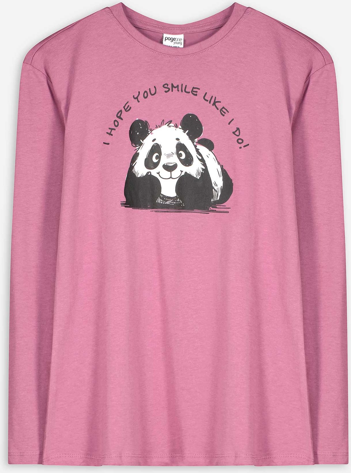 Thumbnail - Langarmshirt - Print - dunkellila