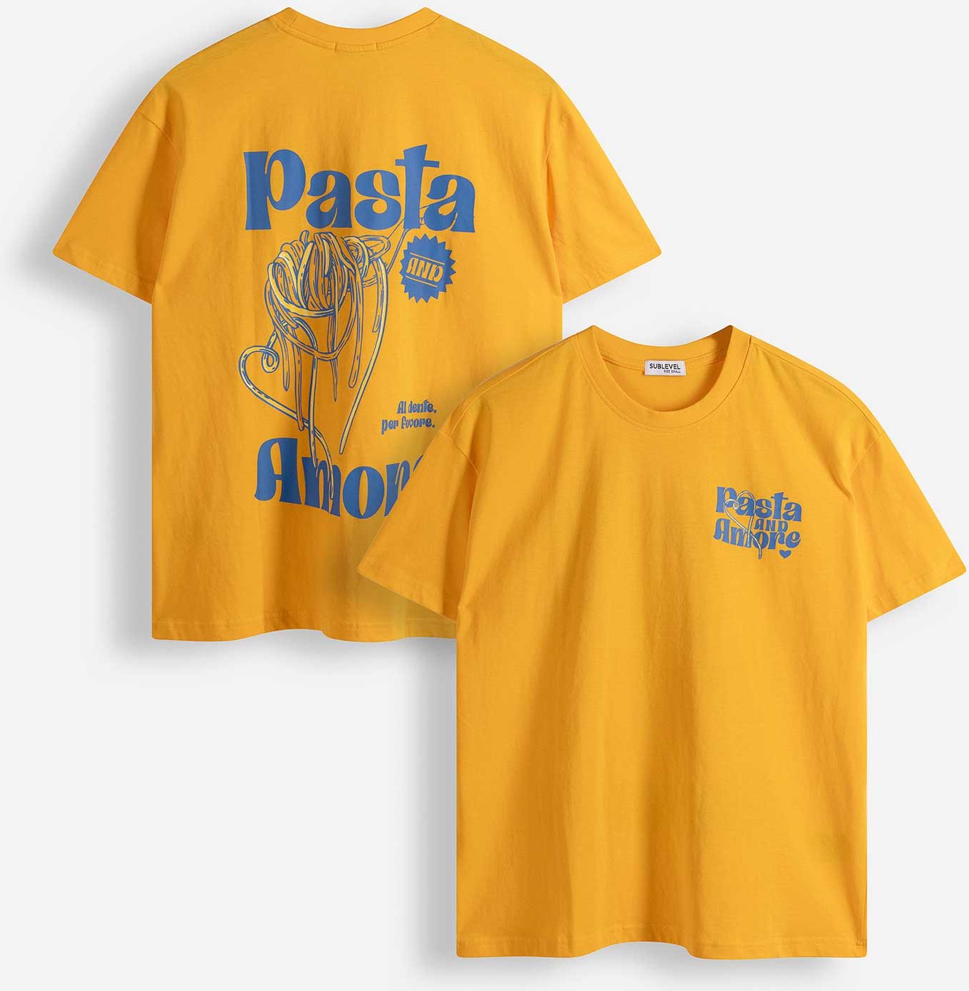 T-Shirt - Rückenprint - gelb