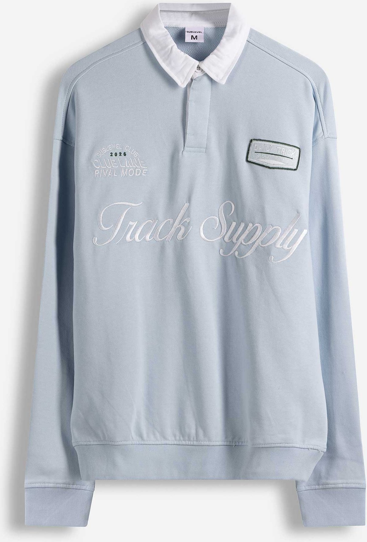 Sweatshirt - Polokragen - hellblau