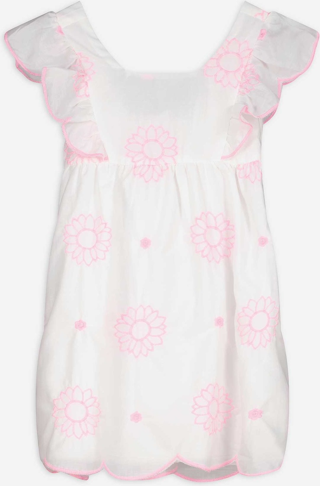 Kleid - Florales Muster - weiß