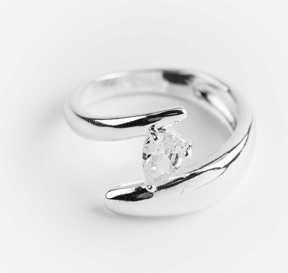 Ring - Ziersteine - silberfarben