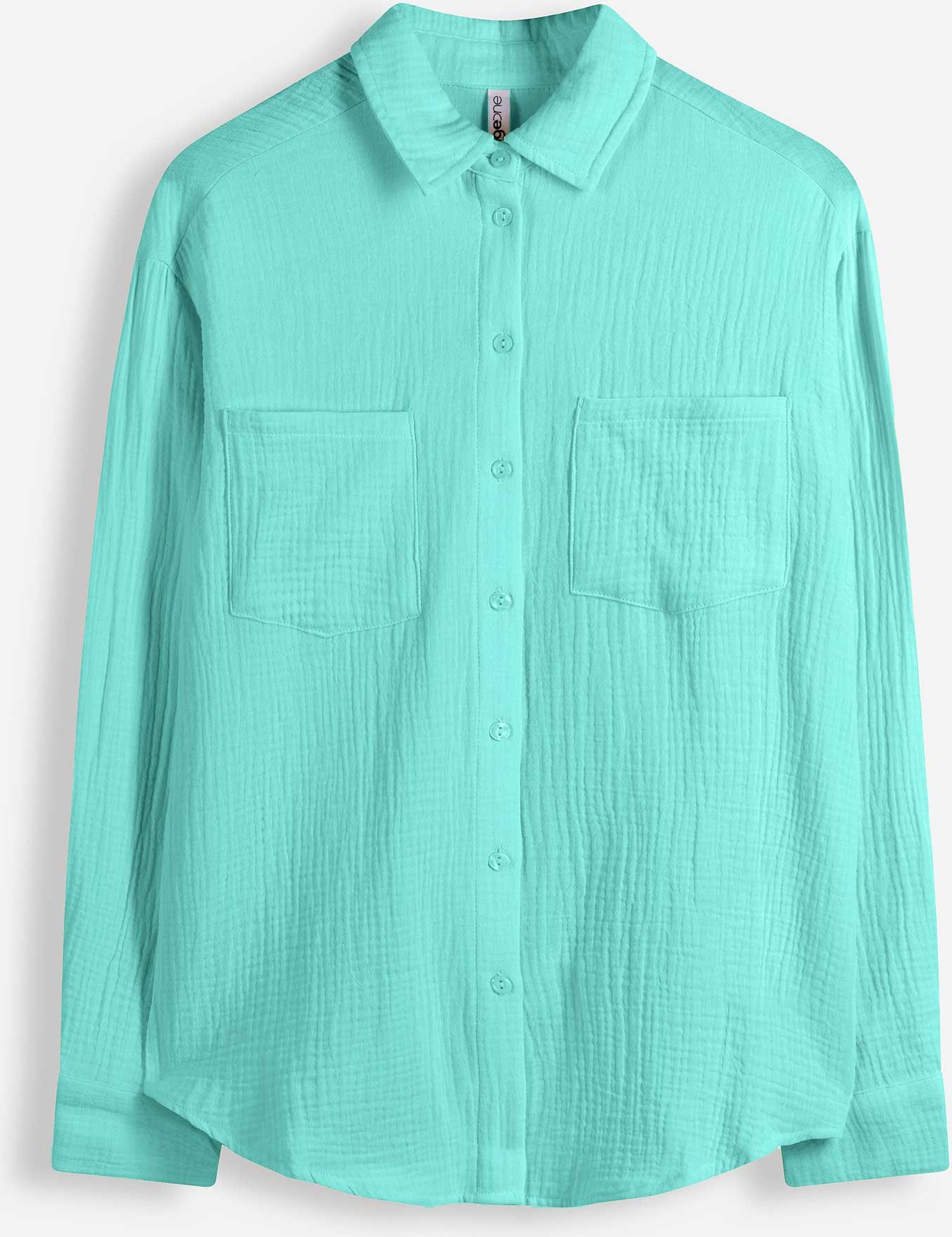 Bluse - einfarbig - türkis