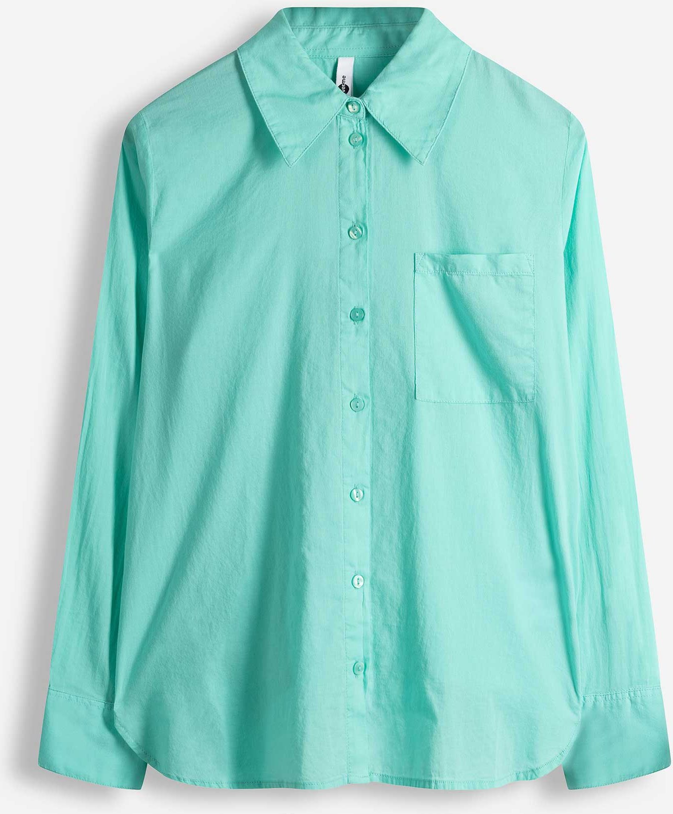 Hemdbluse - Soft-Touch - türkis