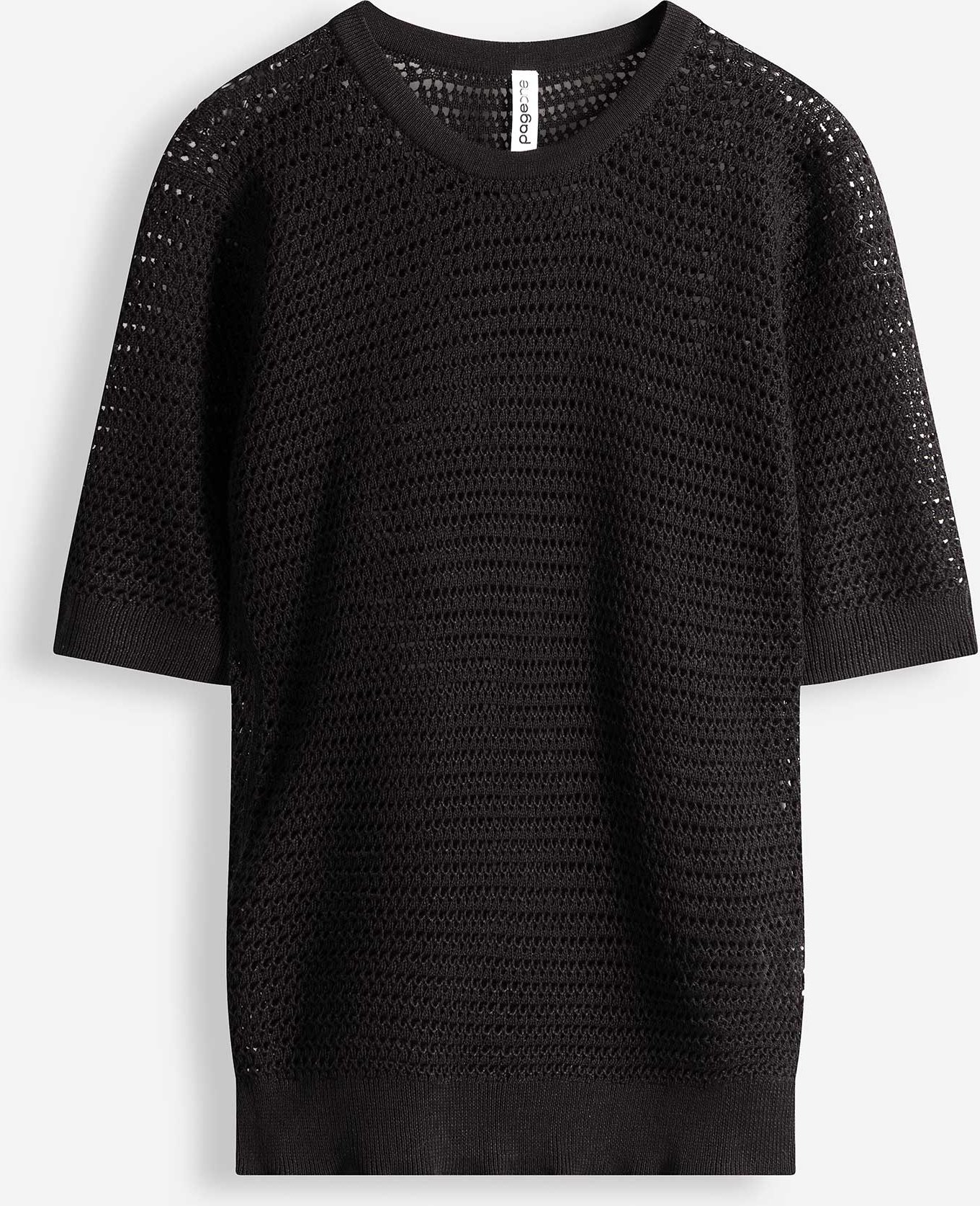 Strickpullover - Baumwoll-Mix - schwarz