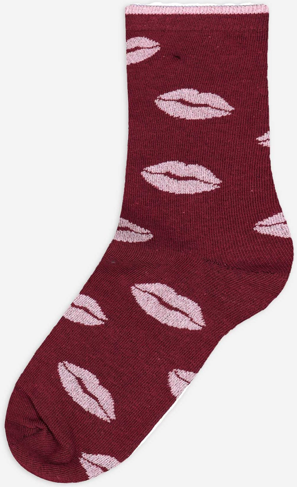 Thumbnail - Socken - Allover-Muster - dunkelrot