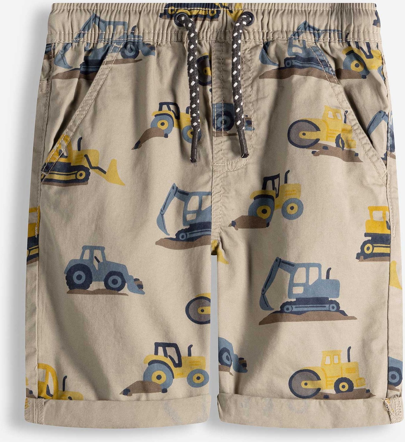 Shorts - Allover-Muster - beige