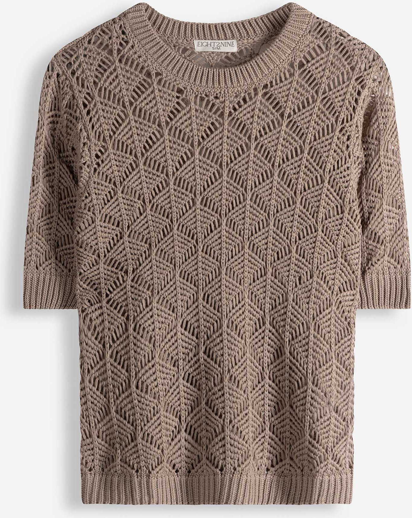 Pullover - Karomuster - hellbraun