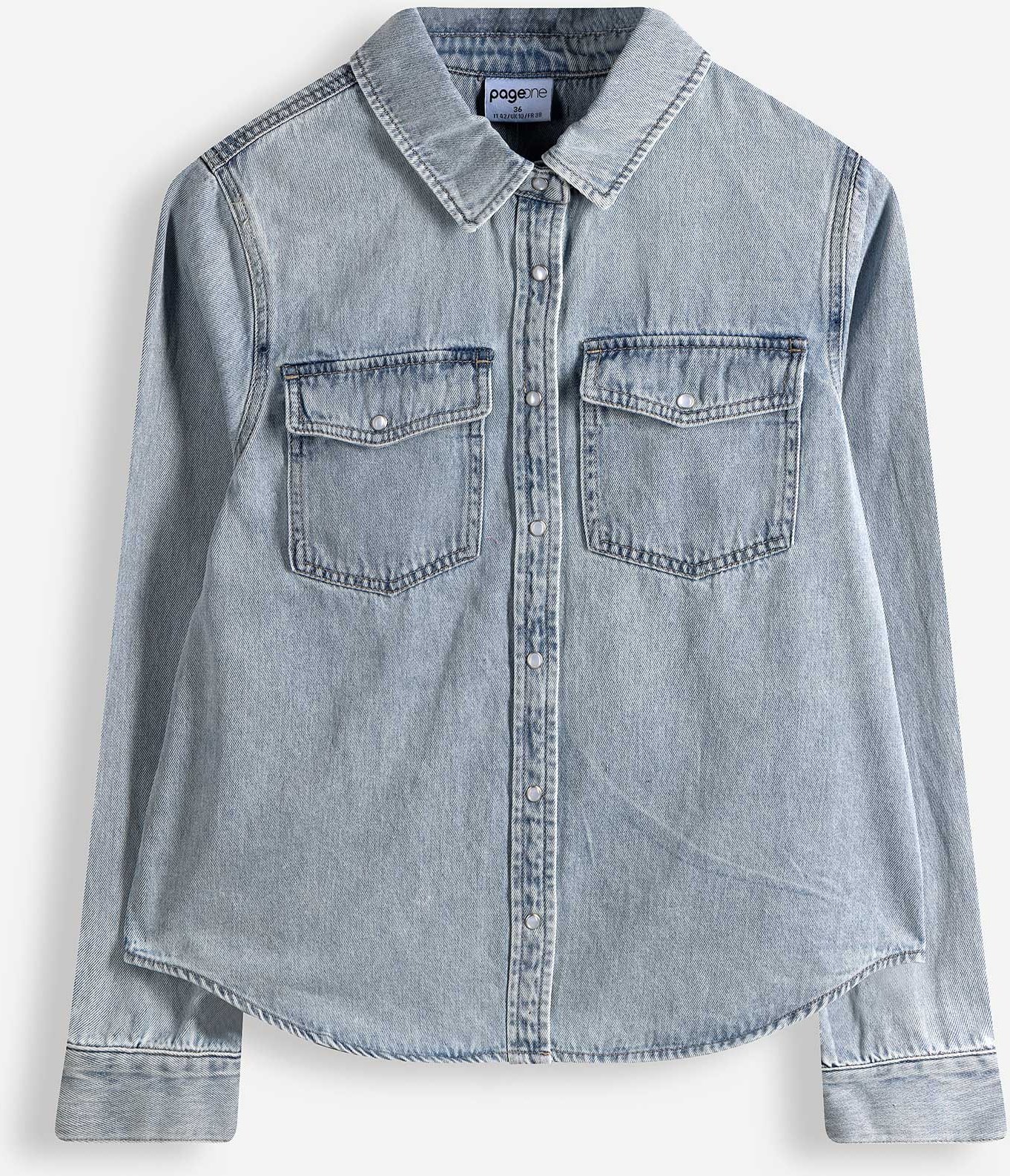 Hemdbluse - mid blue denim - blau