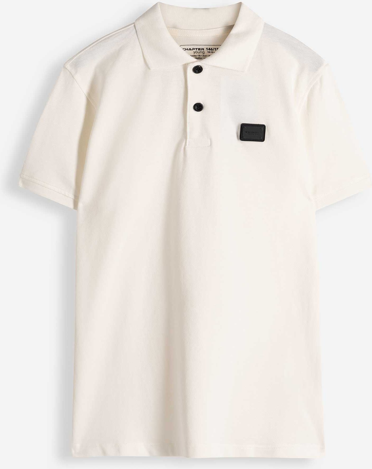 Poloshirt - Piqué - weiß