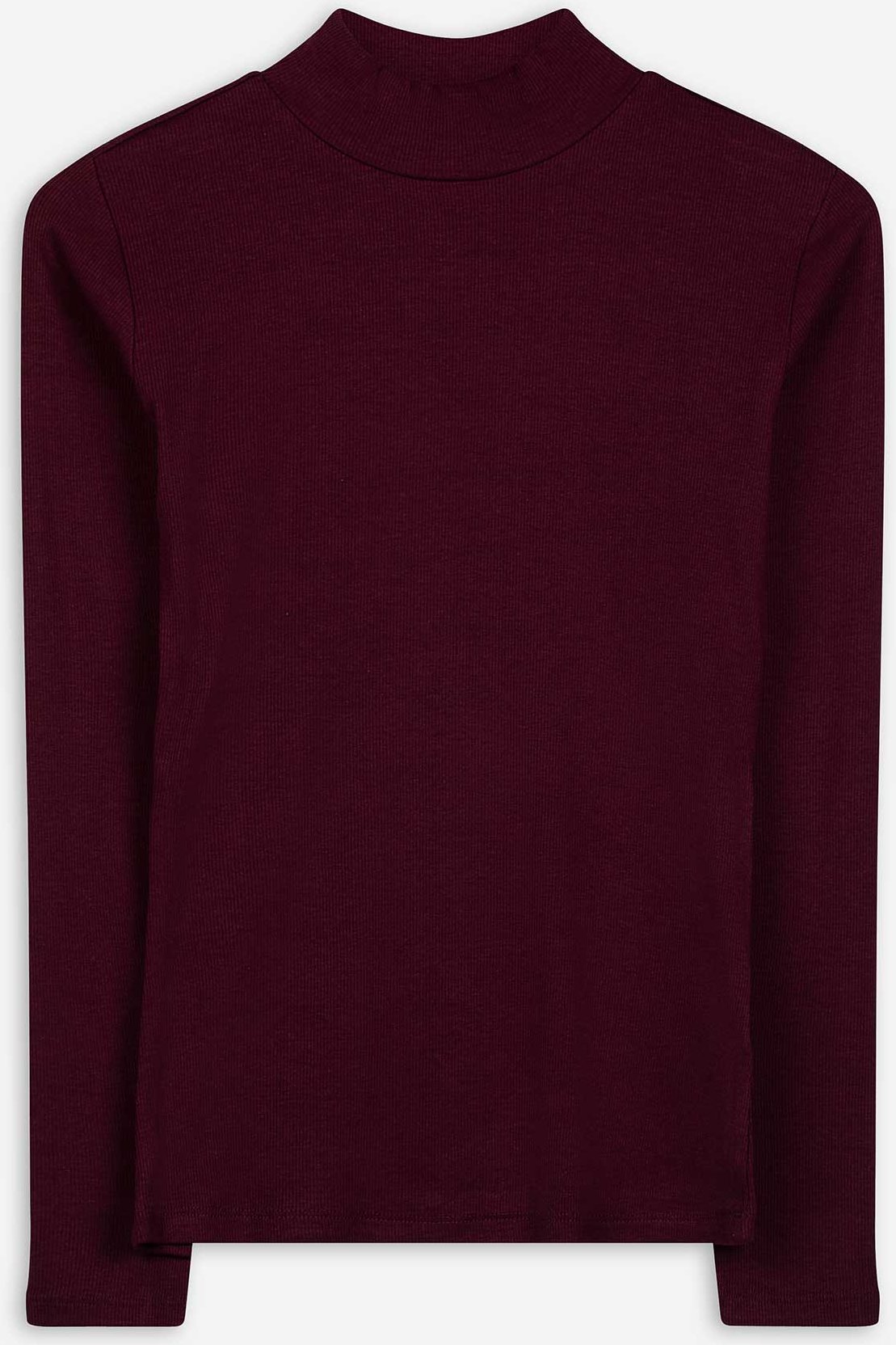 Langarmshirt - Viskose - dunkelrot