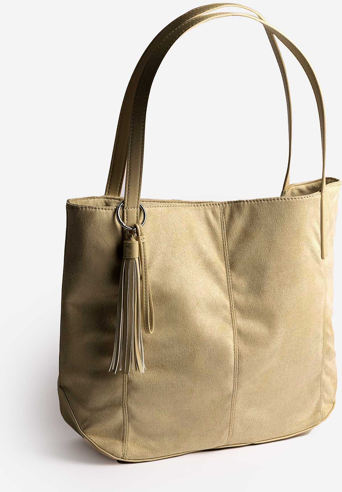 Shopper - Wildlederimitat - hellgrün