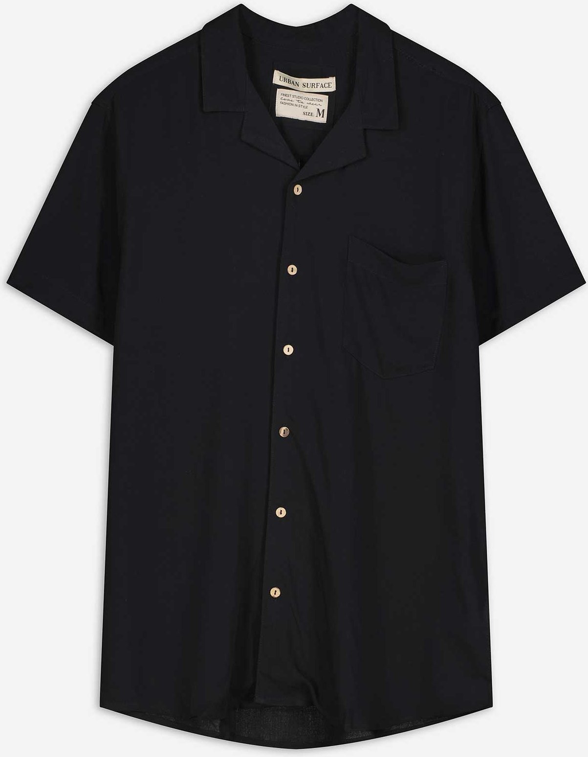 Hemd - Viskose - schwarz