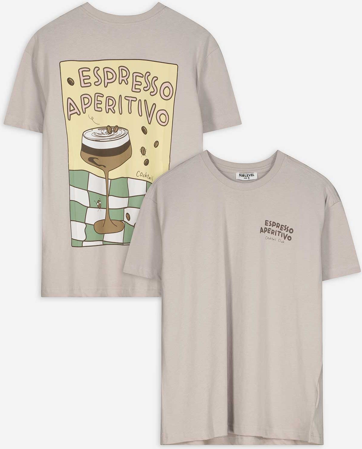 T-Shirt - Print - hellbraun