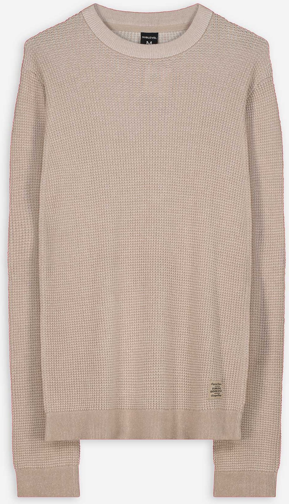 Pullover - Rundhals-Ausschnitt - beige