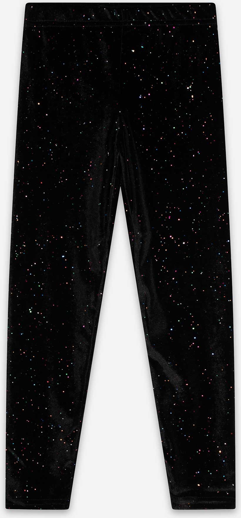 Leggings - Glitzerstoff - schwarz