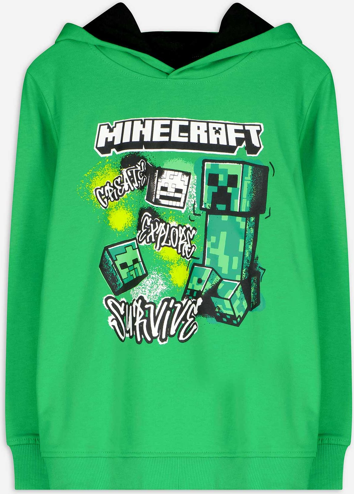 Hoodie - Minecraft - grün