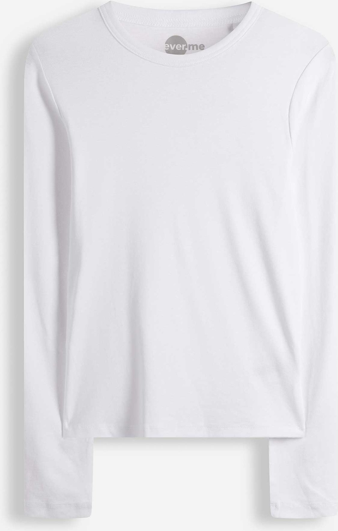 Langarmshirt - Modal-Anteil - weiß