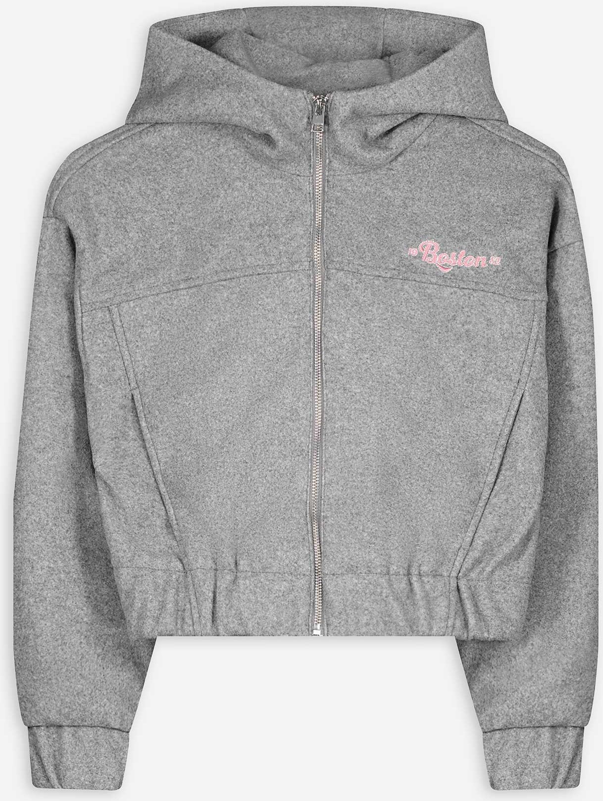 Jacke - Woll-Optik - grau