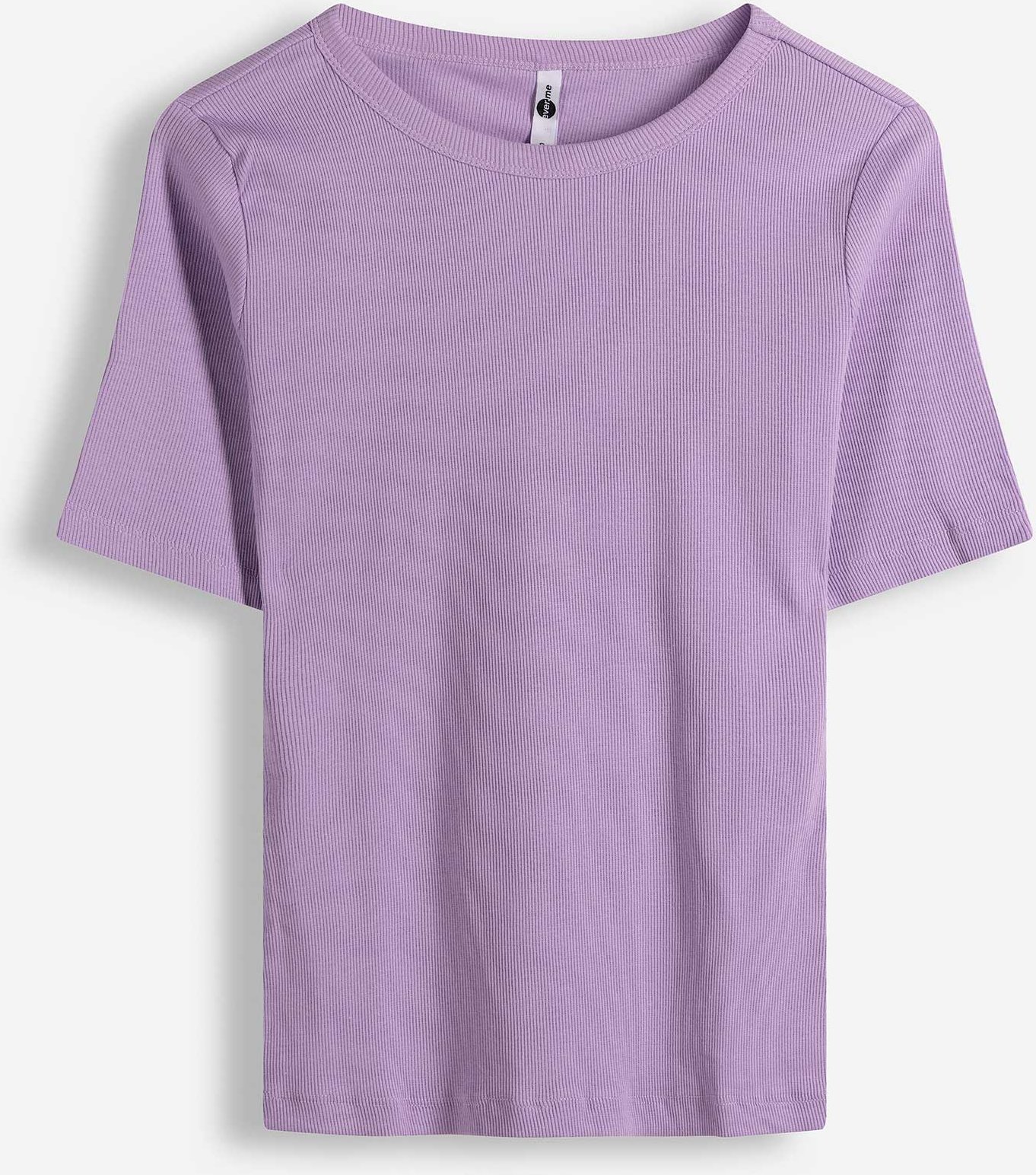 T-Shirt - Rippenstruktur - lila