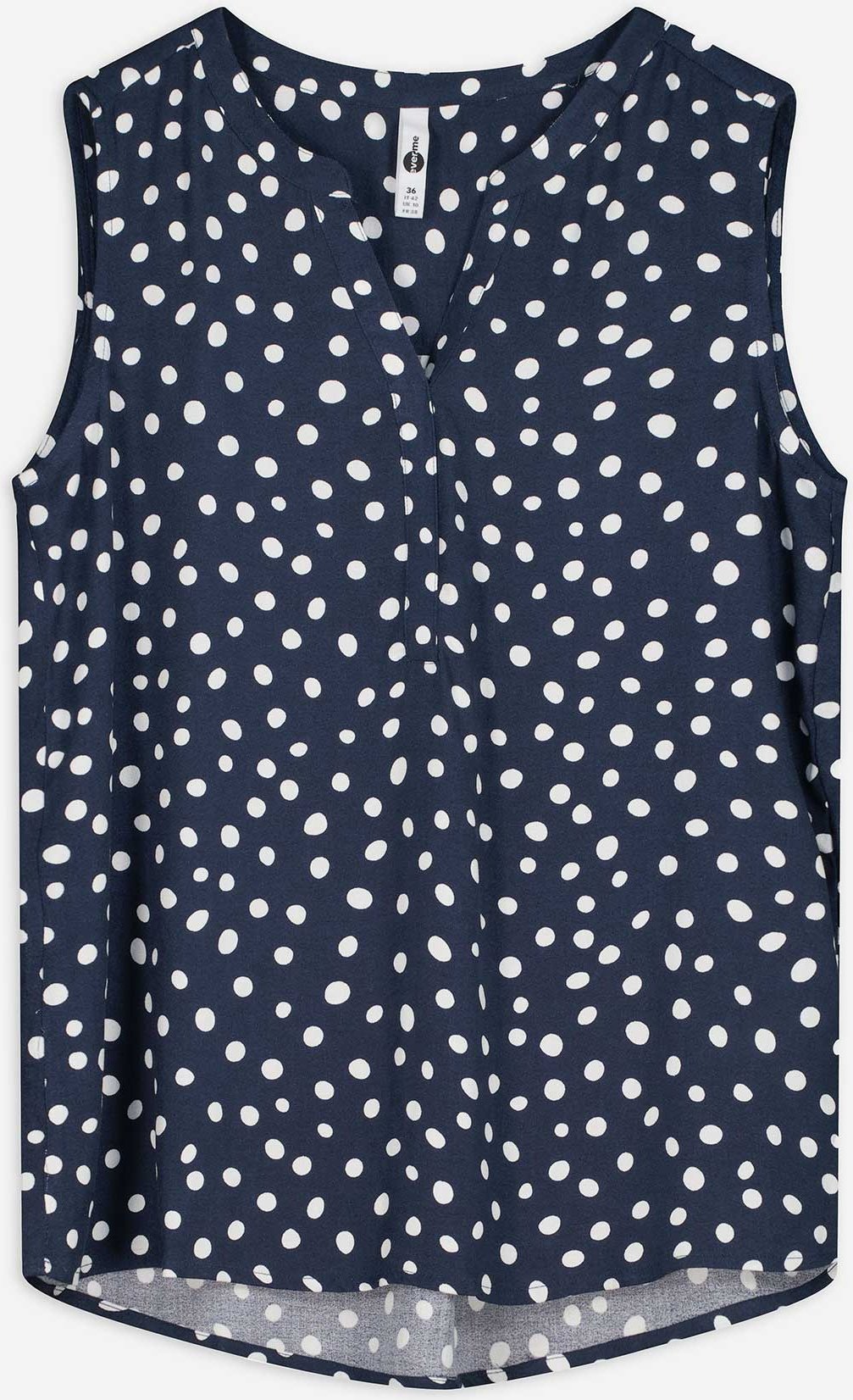 Top - Punktemuster - dunkelblau