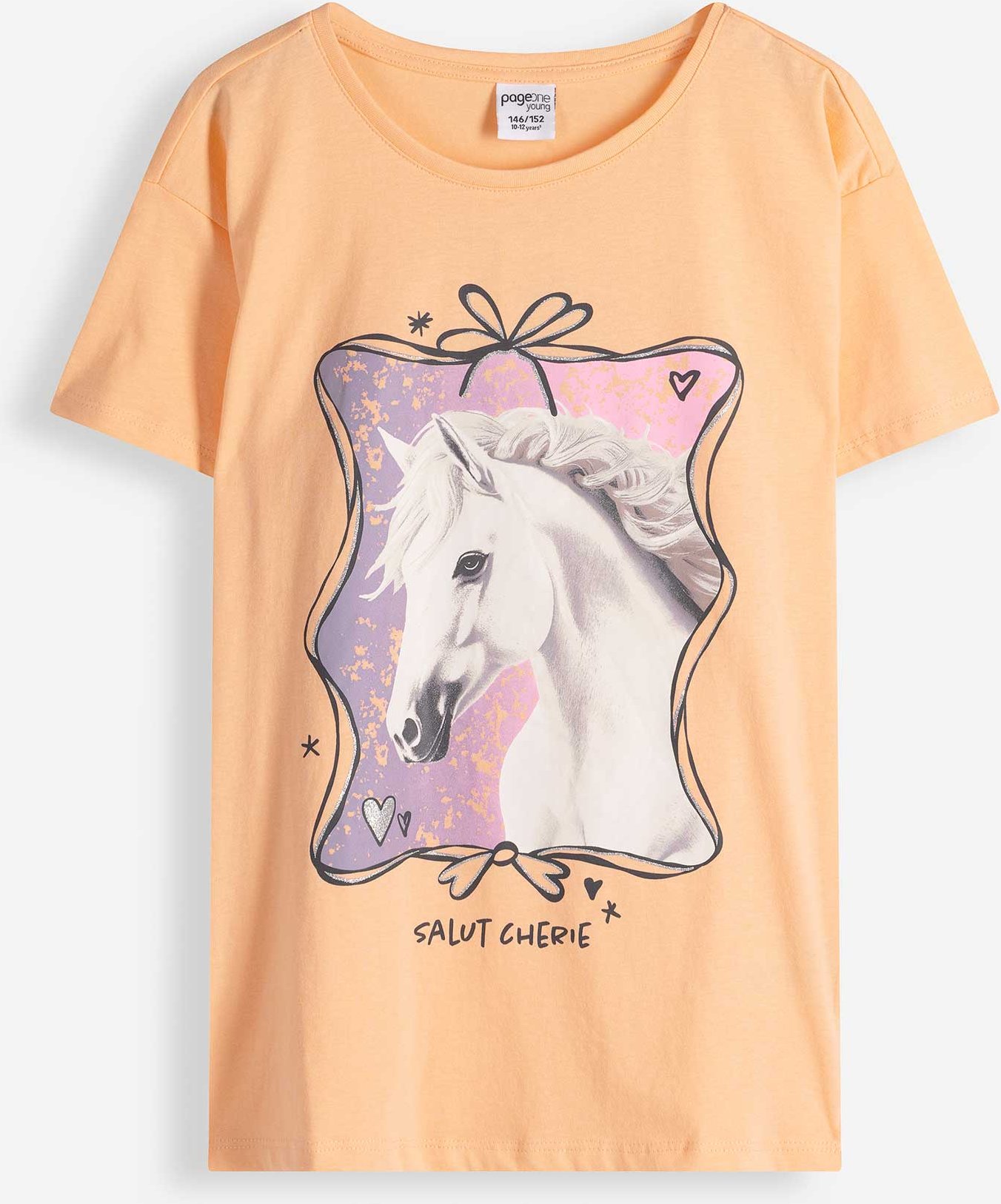 T-Shirt - Glitzerprint - orange