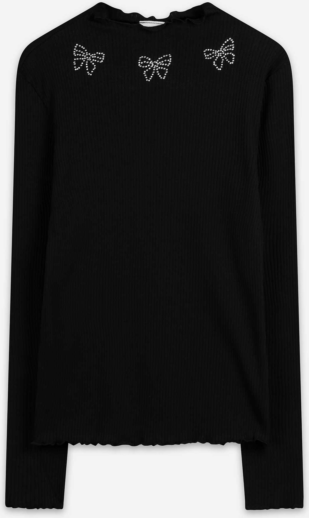 Langarmshirt - Ziersteine - dunkelblau