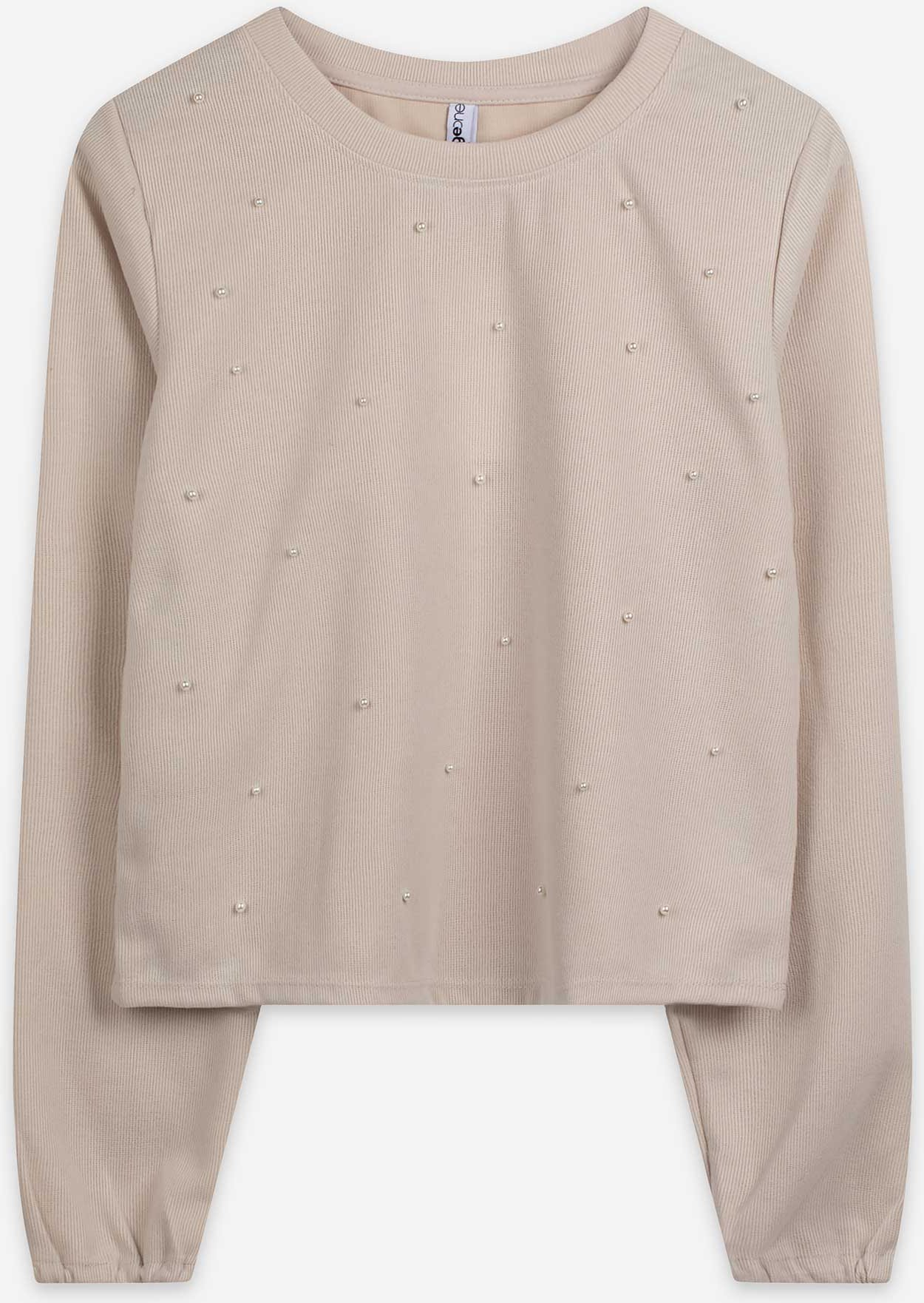 Shirt - Zierperlen - weiß