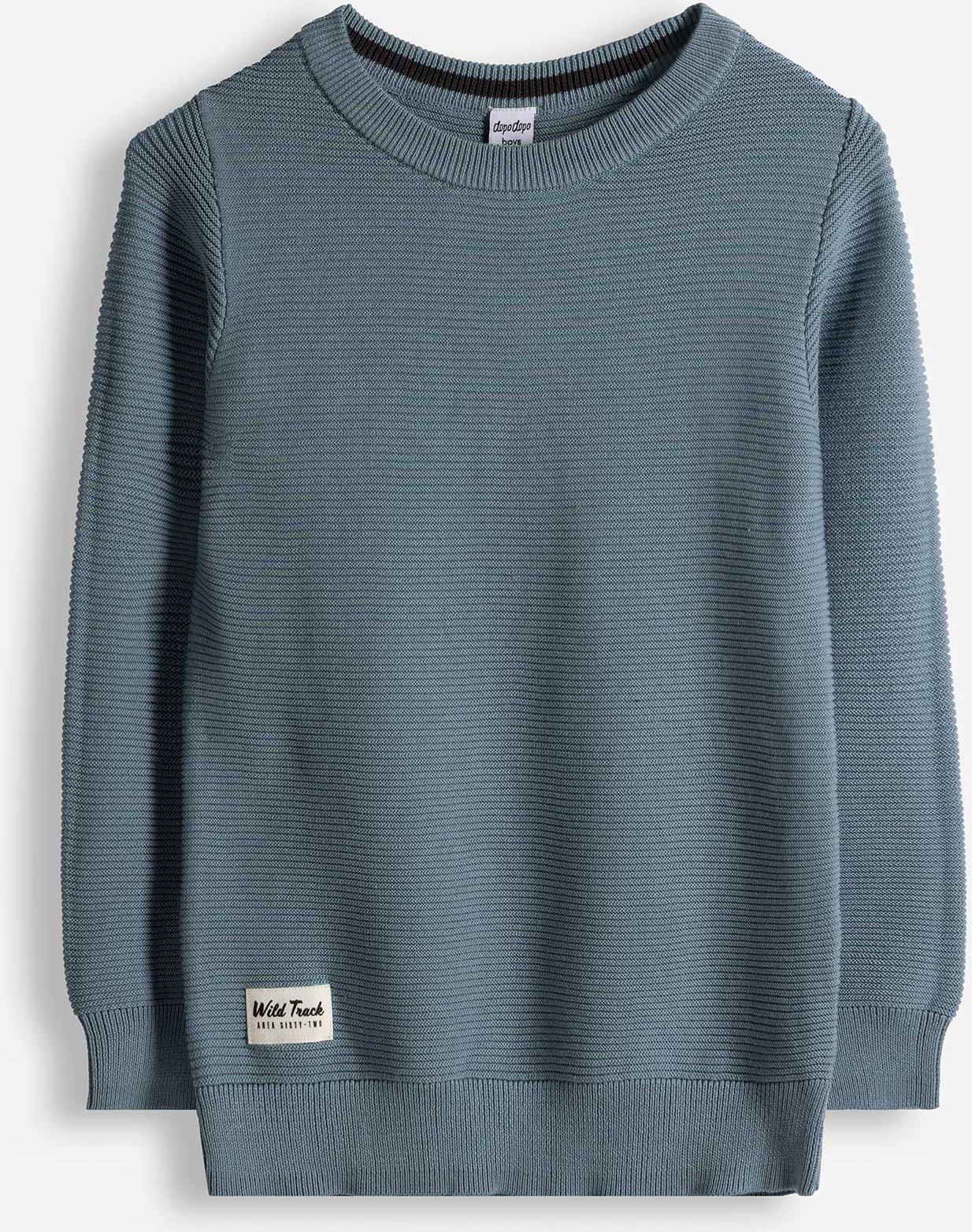 Pullover - Labelpatch - hellblau