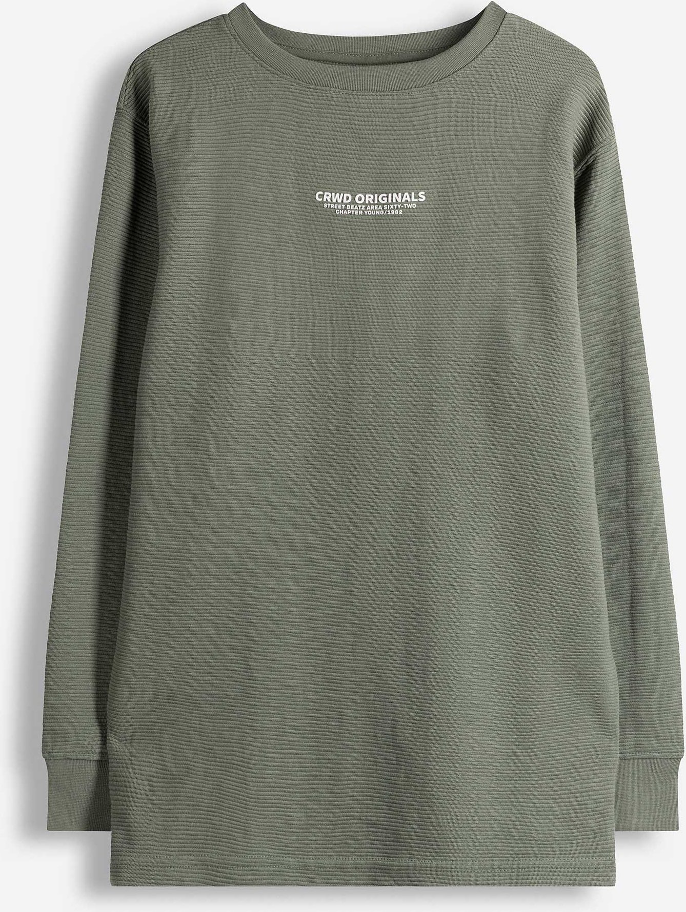 Langarmshirt - Oversized Fit - dunkelgrün