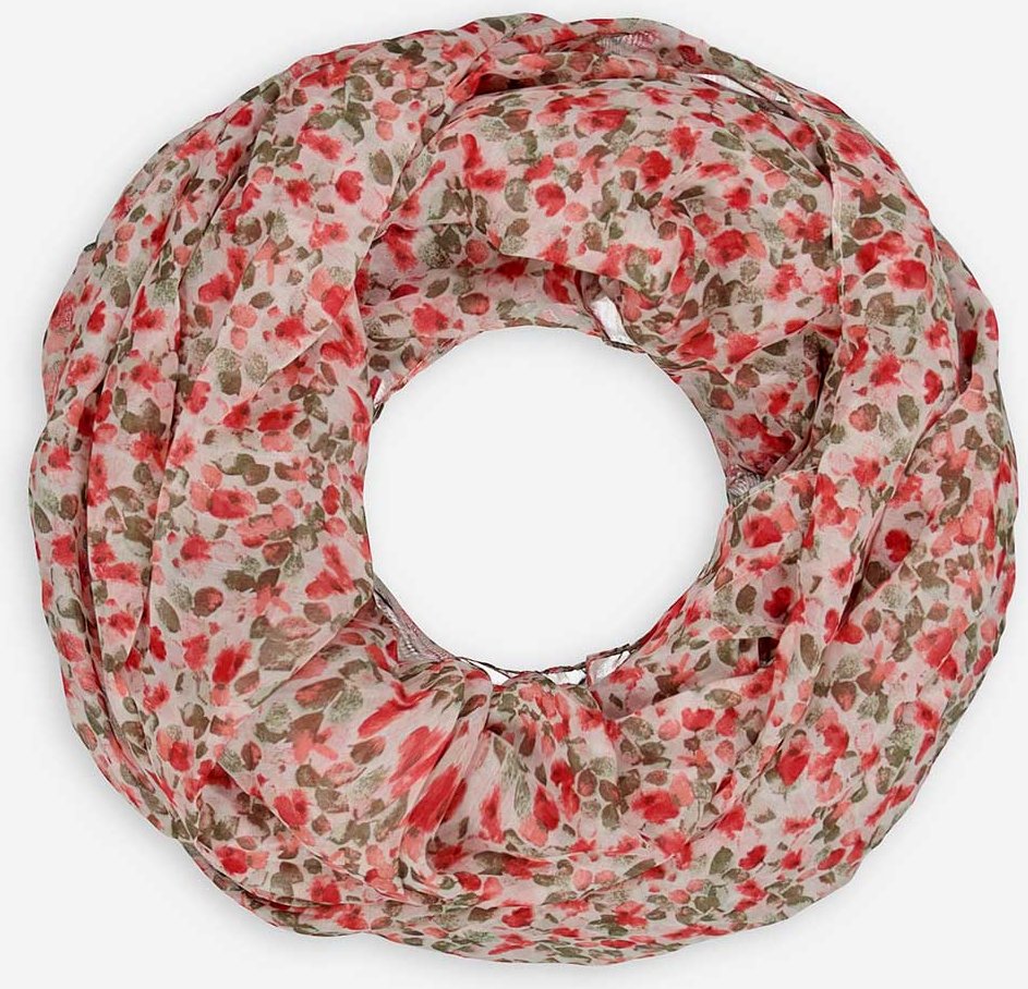 Loop-Schal - Allover-Print - hellrot