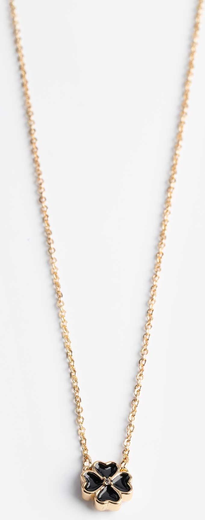 Kette - Metallic-Details - goldfarben