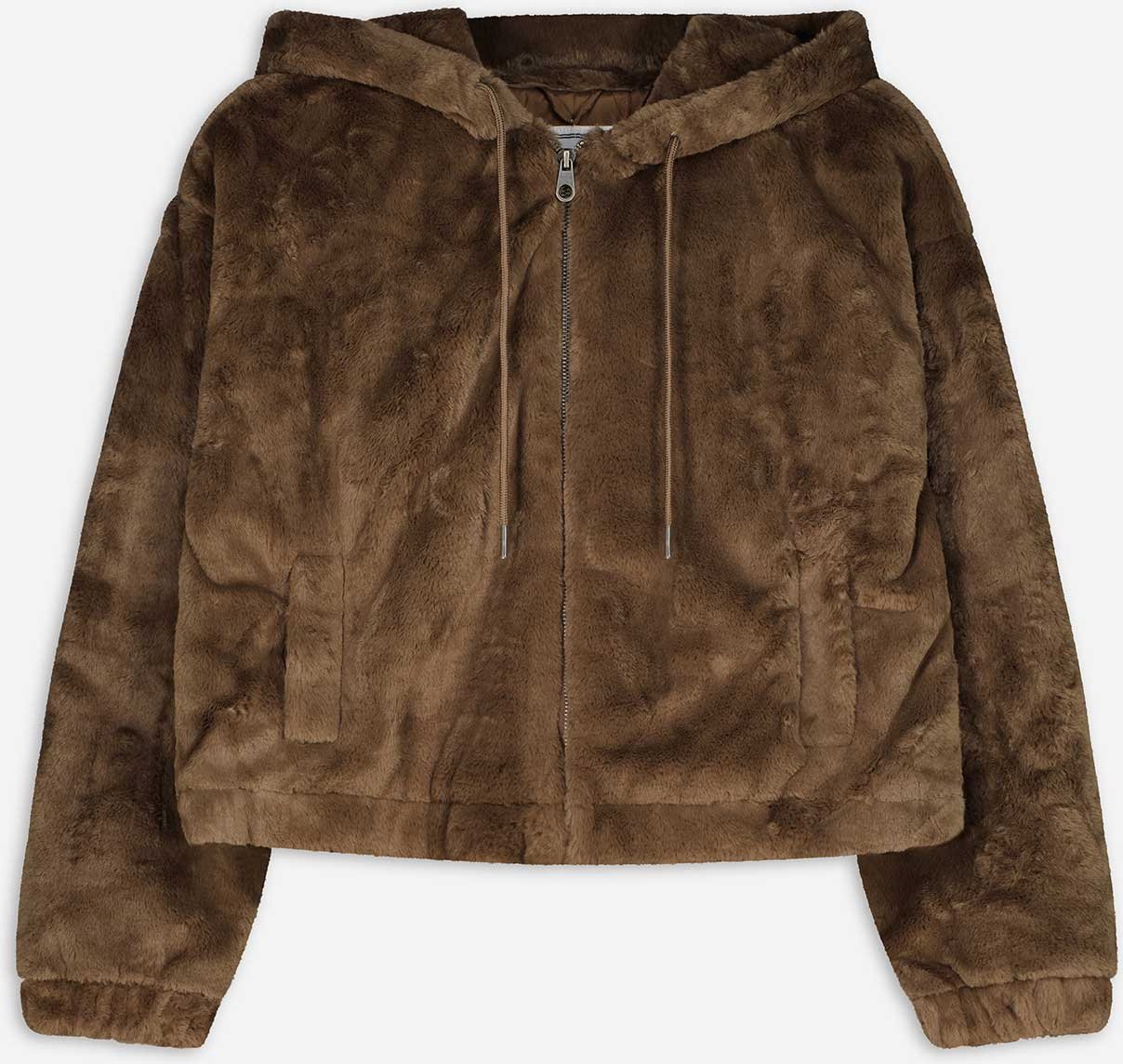 Jacke - Überschnittene Schultern - braun