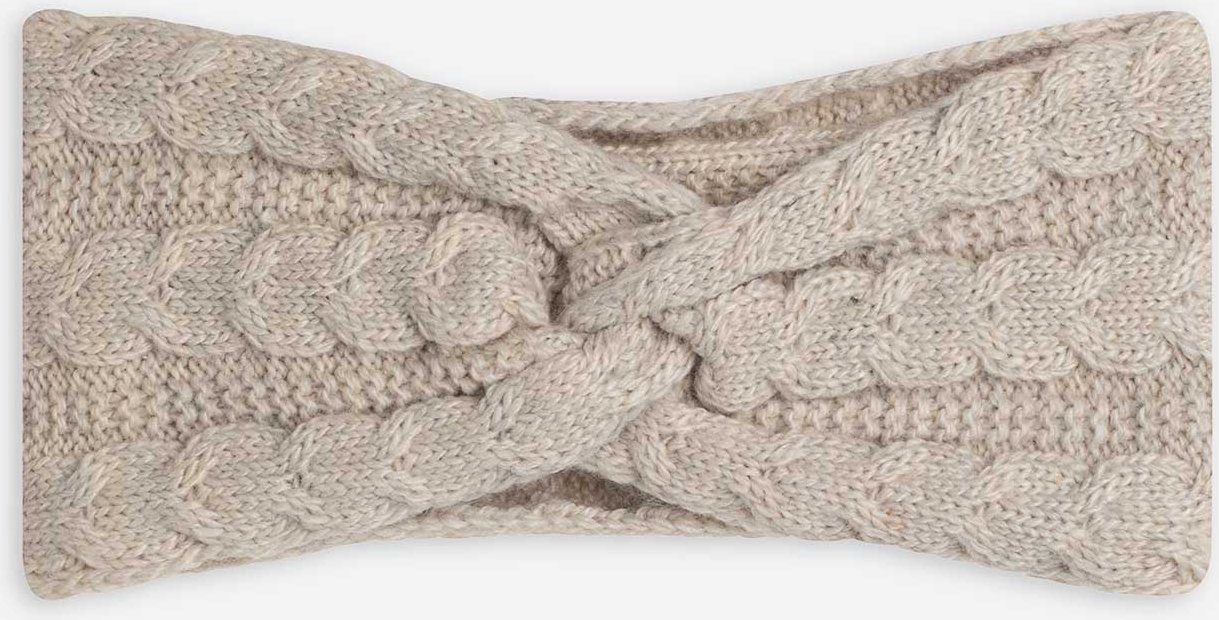 Stirnband - Zopfstrick - beige