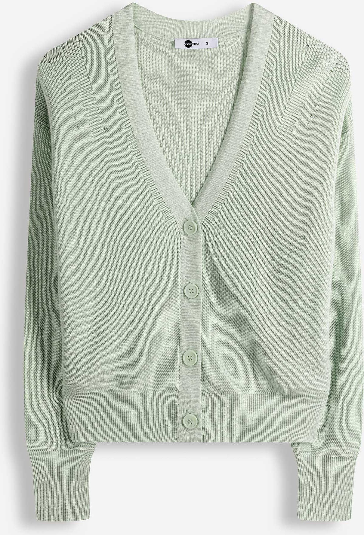 Strickjacke - V-Ausschnitt - türkis