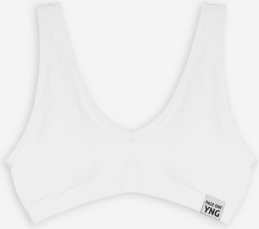 Bralette - einfarbig - weiß