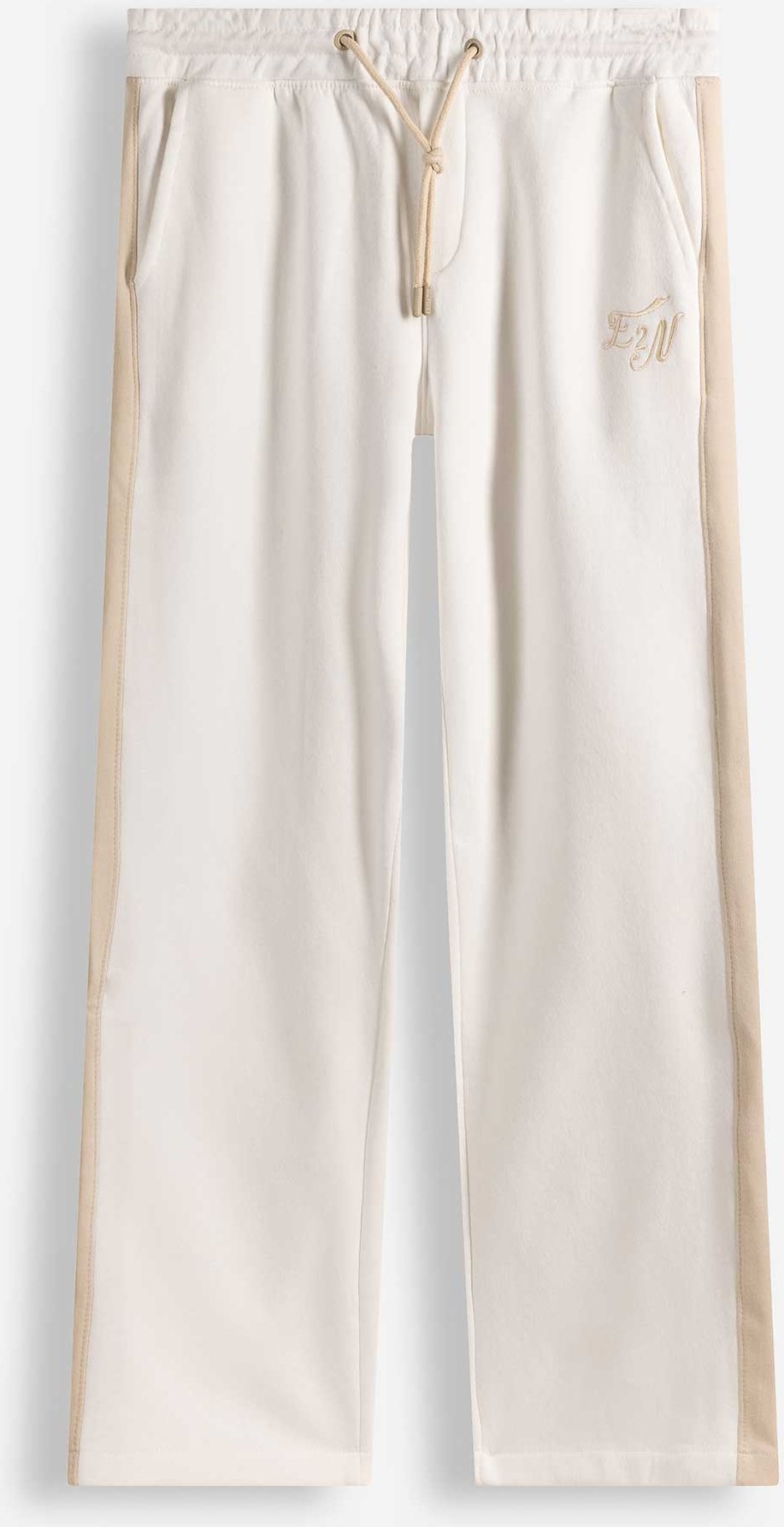 Jogginghose - Kontraststreifen - weiß