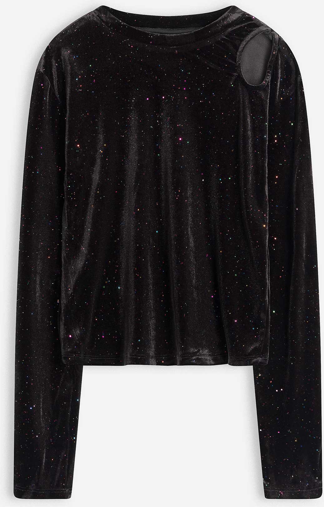 Langarmshirt - Cut-Outs - schwarz