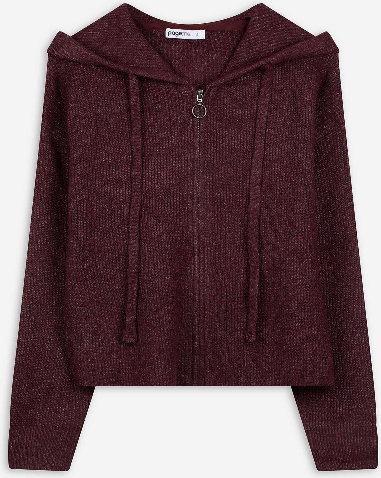 Cardigan - Kapuze - dunkellila