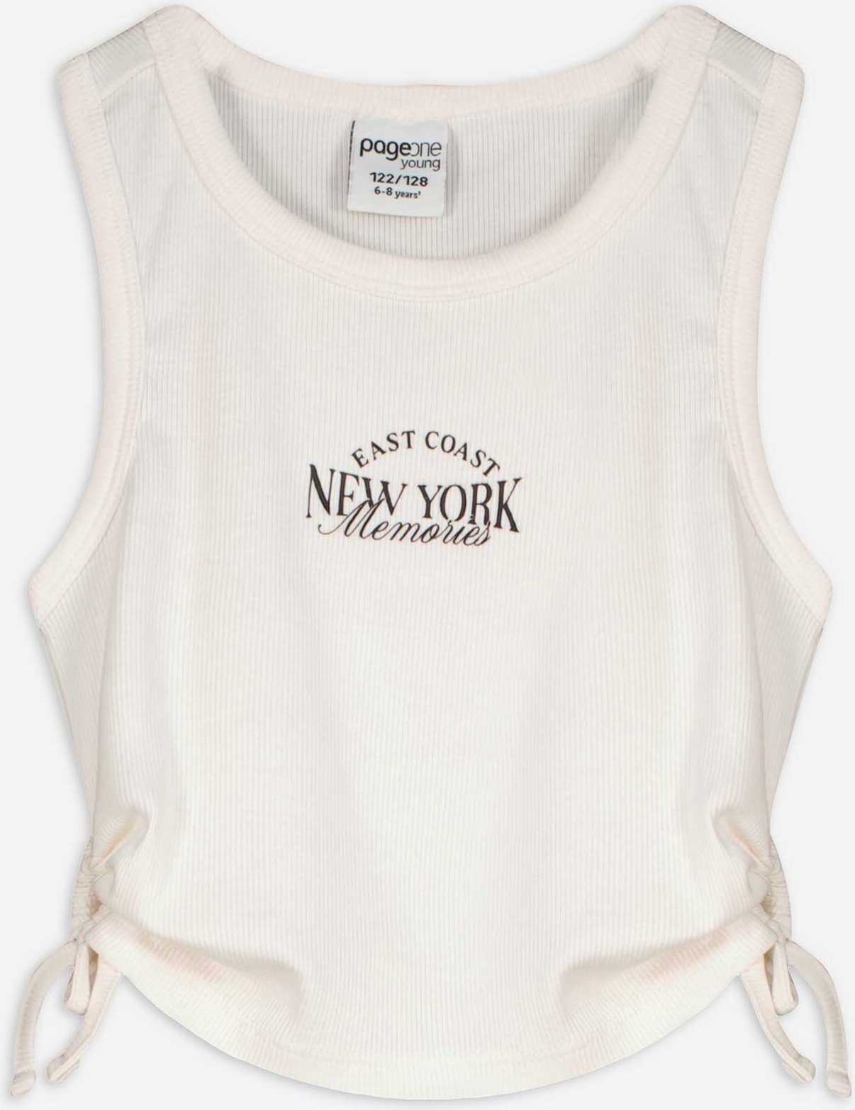 Top - Gerippt - weiß