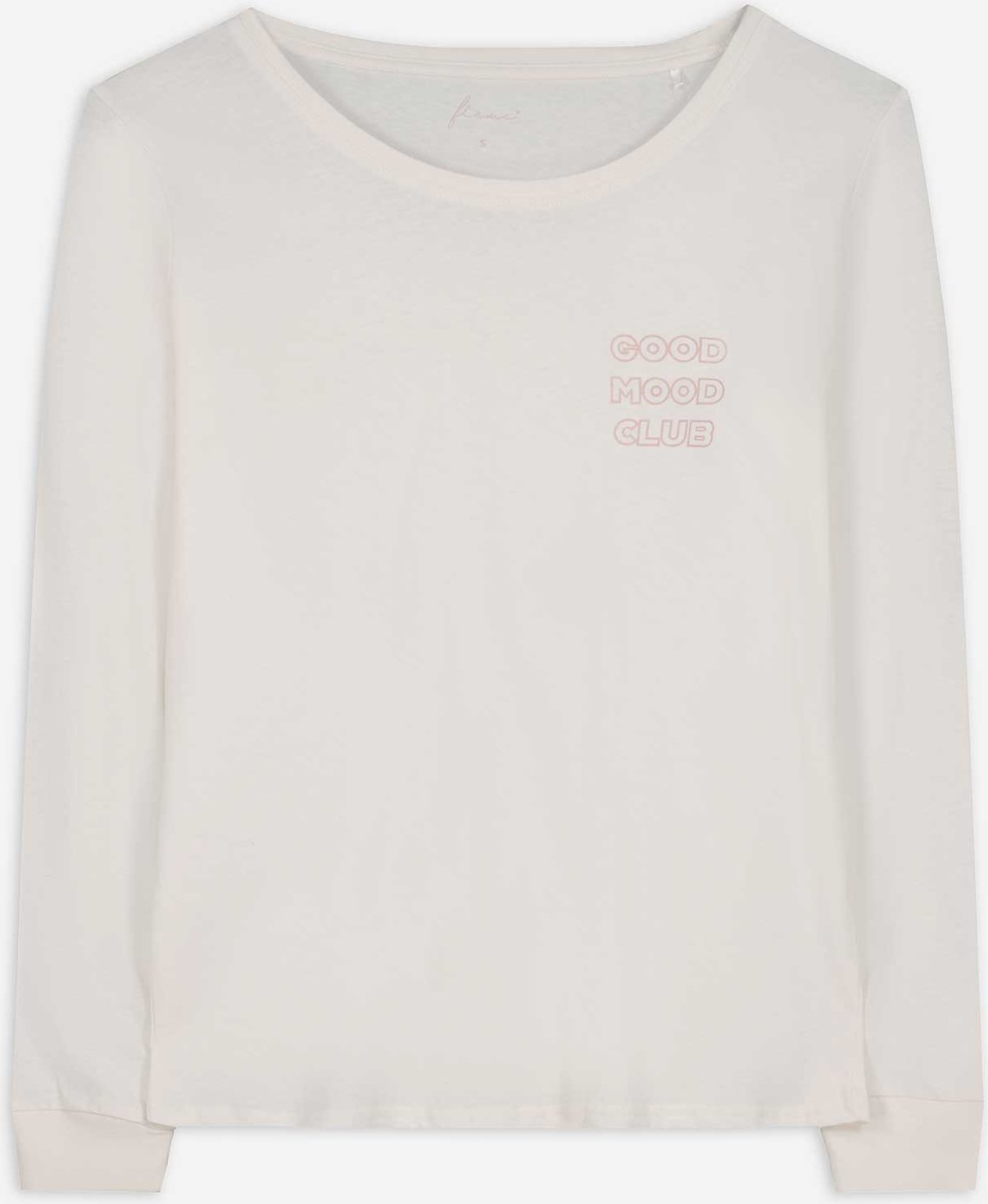 Pyjamaoberteil - Schriftzug - weiß