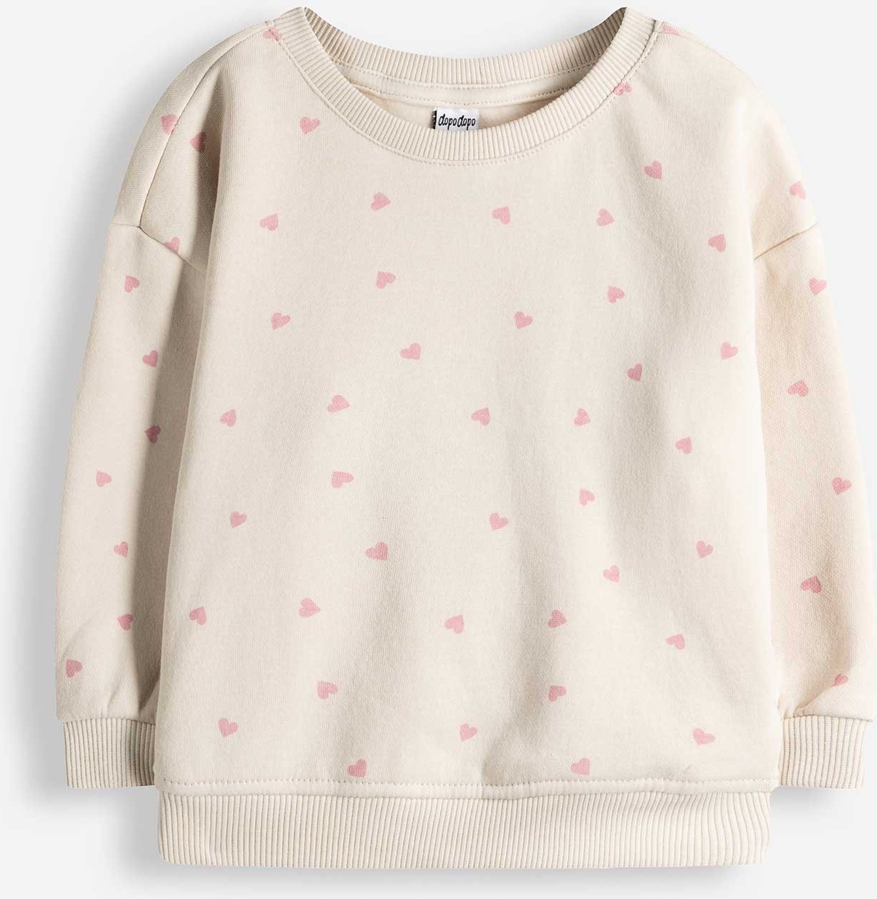 Sweatshirt - Baumwolle - beige