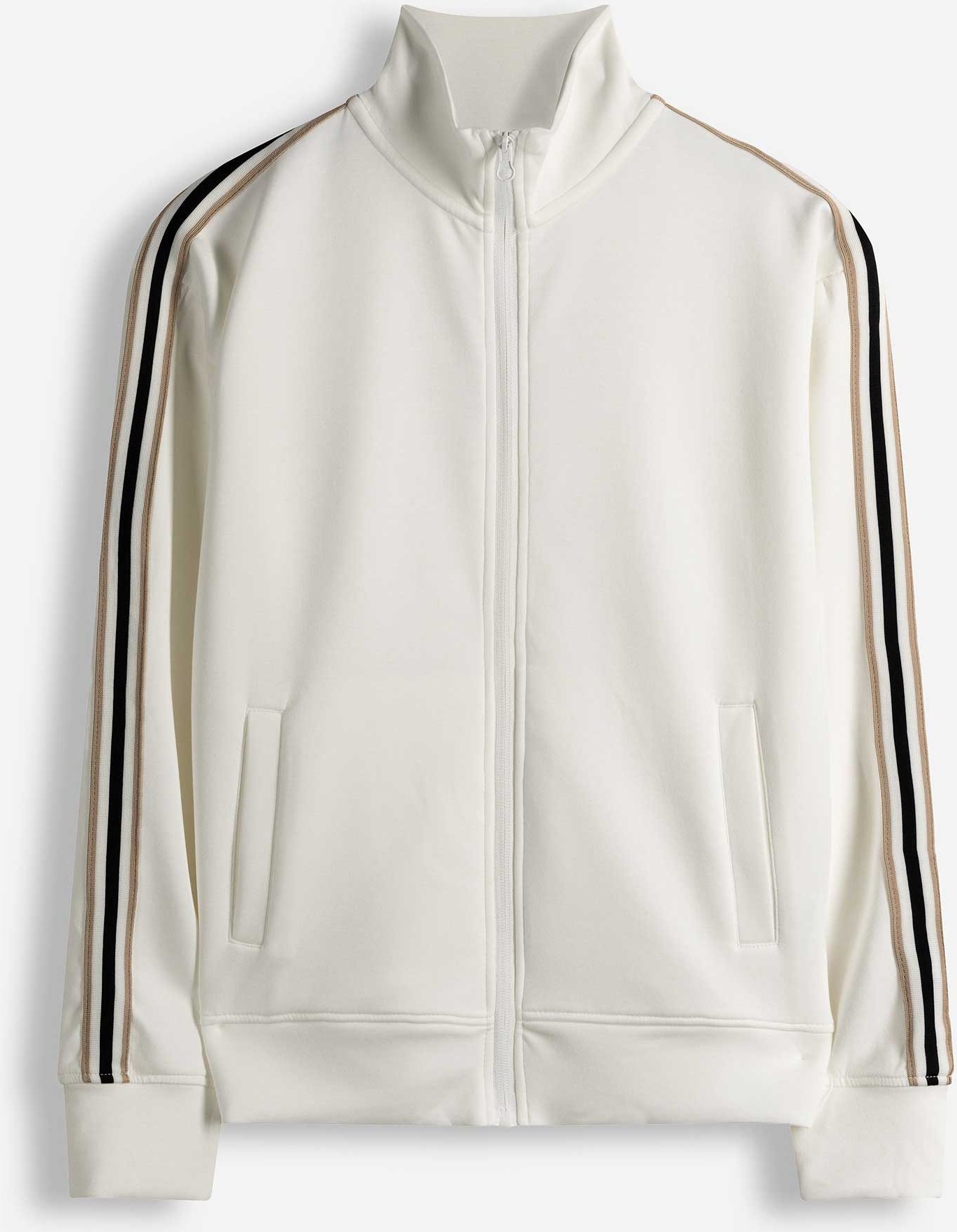 Sweatjacke - Galonstreifen - weiß