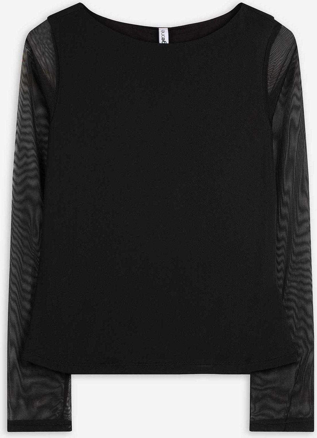 Langarmshirt - Mesh - schwarz