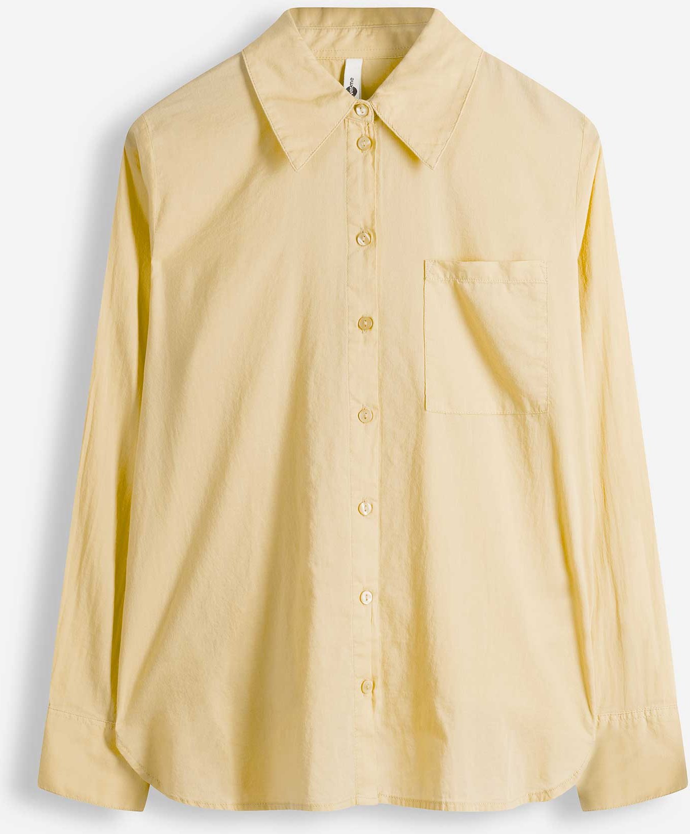 Hemdbluse - Soft-Touch - hellgelb