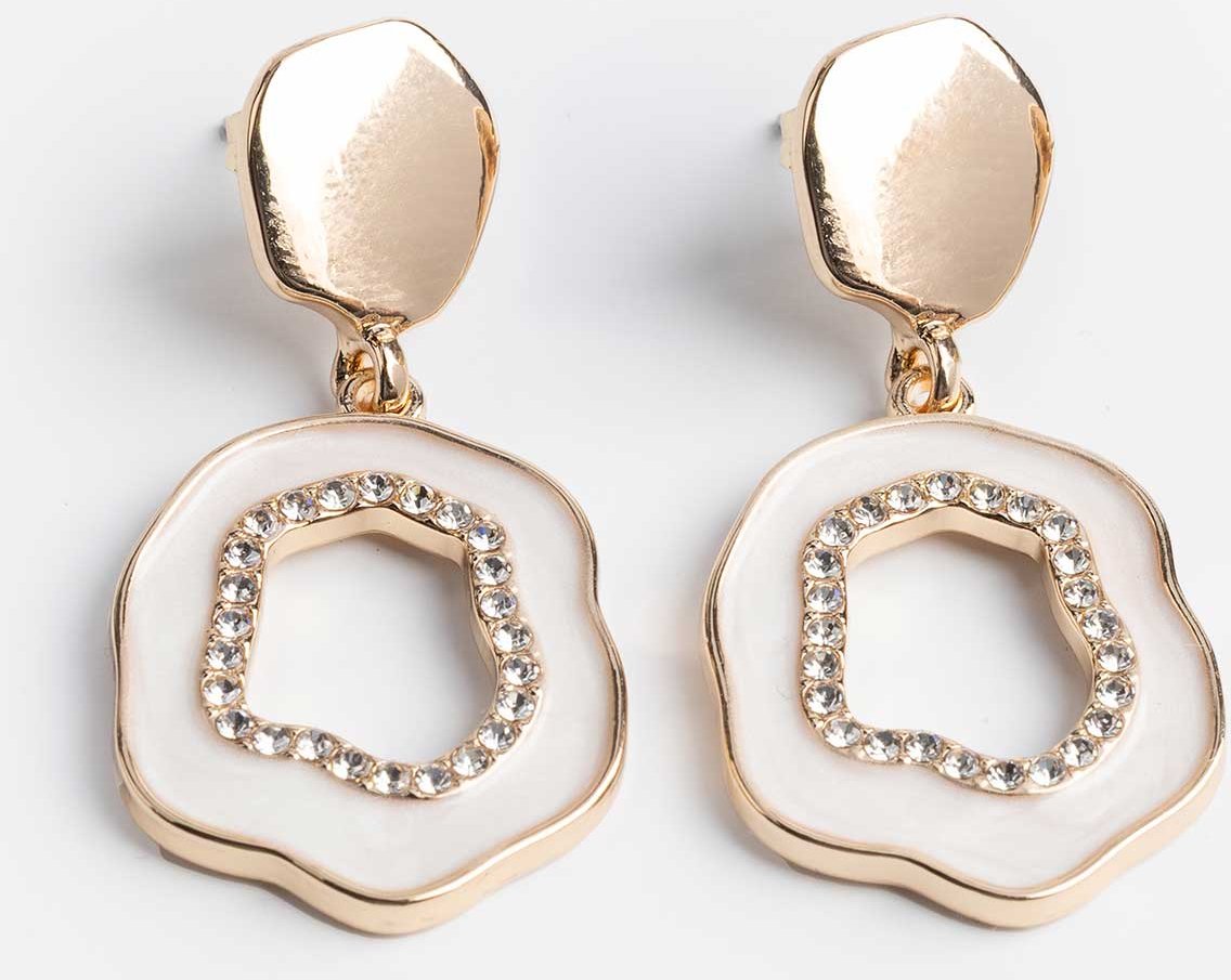 Ohrringe - Ziersteine - goldfarben