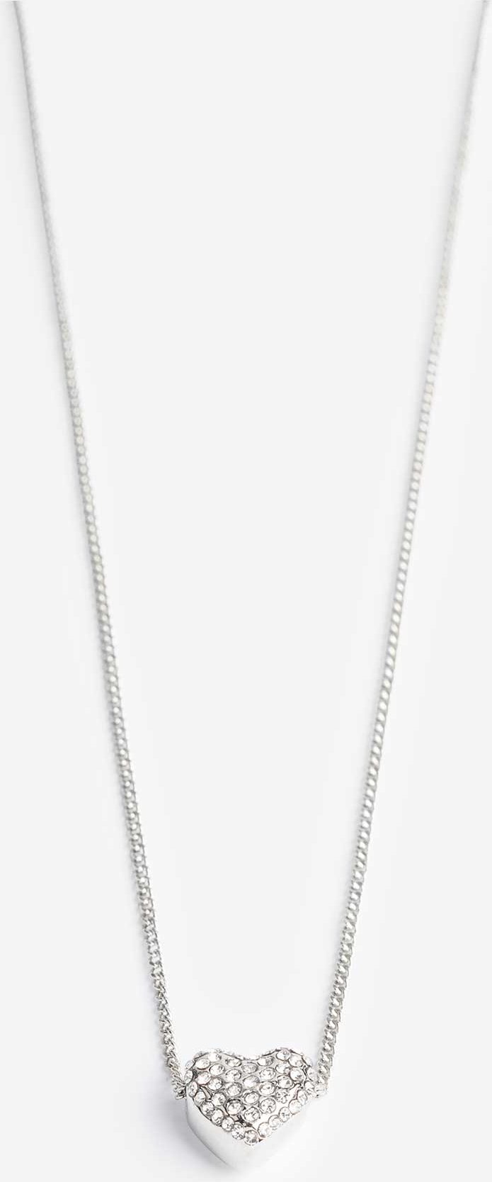 Kette - Ziersteine - silberfarben