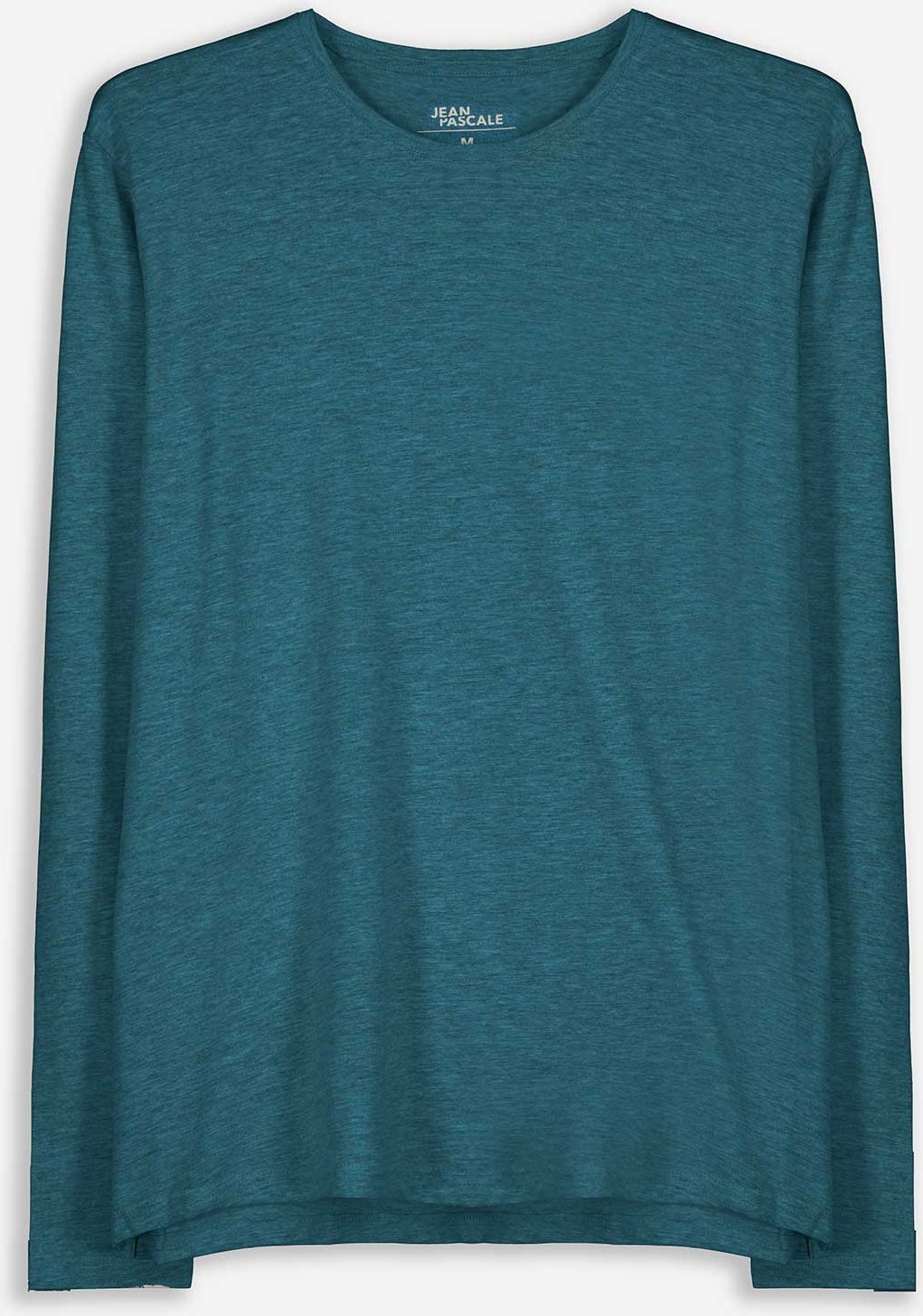 Langarmshirt - Meliert - türkis