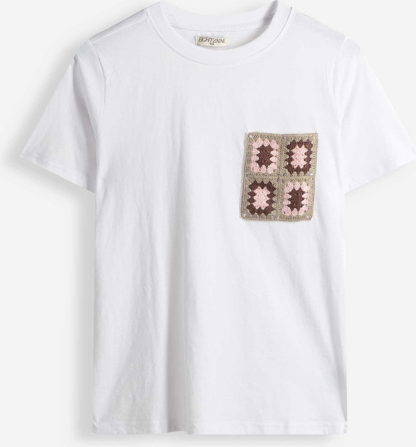 T-Shirt - Häkelspitze - weiß