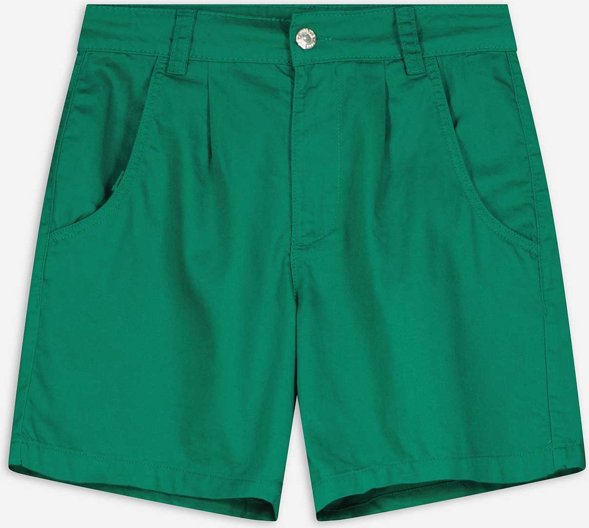 Jeansshorts - Baumwoll-Mix - dunkelgrün